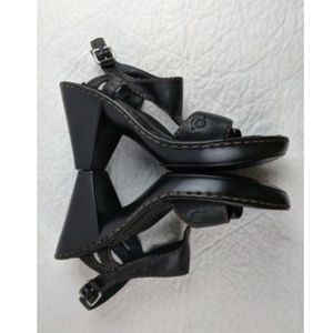 BORN 9M Cone High Heel Sandal Open Toe T-Strap $99